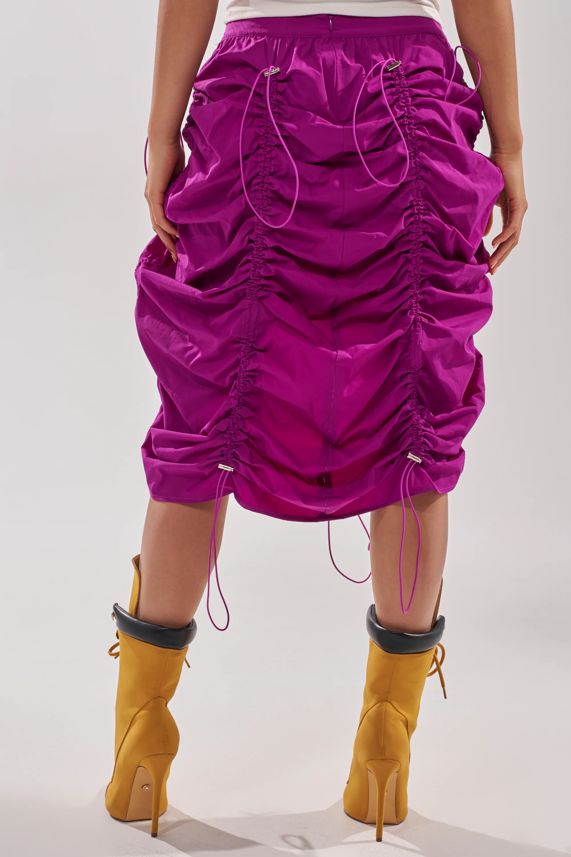 BELLA PARACHUTE MAXI SKIRT IN FUCHSIA - Image 7