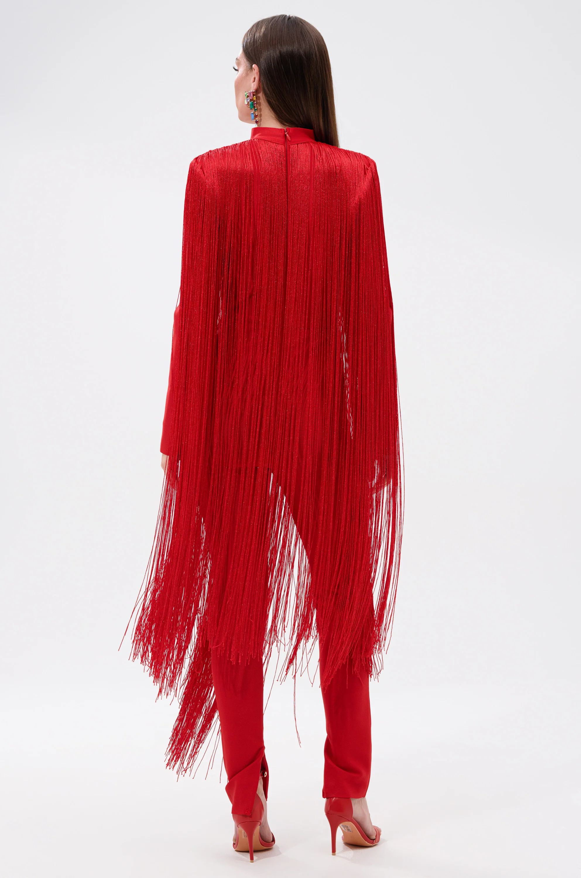 BELLE BANDAGE JUMPSUIT WITH FRINGE - Image 5