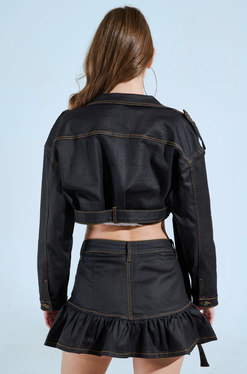BETTER DAYS AHEAD COATED DENIM MOTO - Image 5