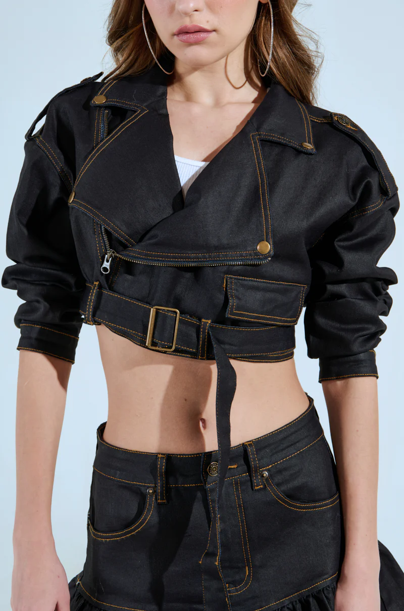 BETTER DAYS AHEAD COATED DENIM MOTO - Image 8