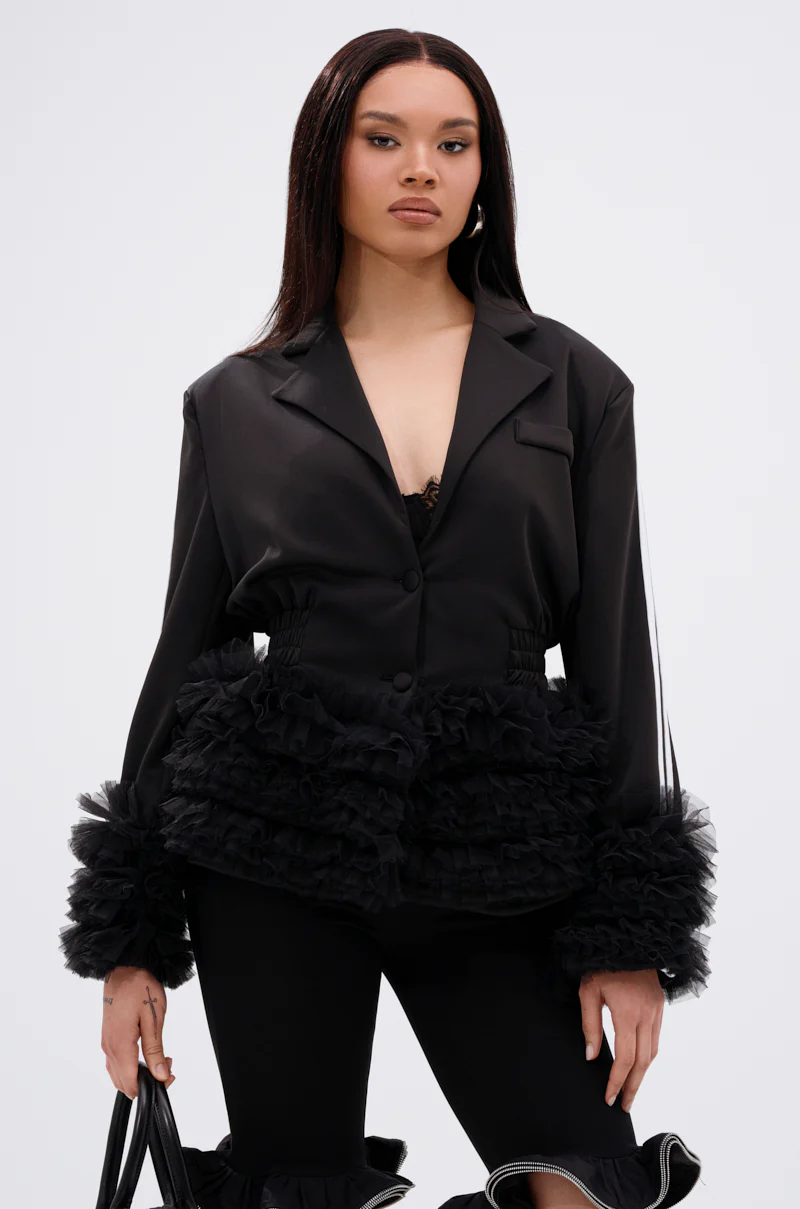 BIG HIT TULLE TRIM BLAZER - Image 4