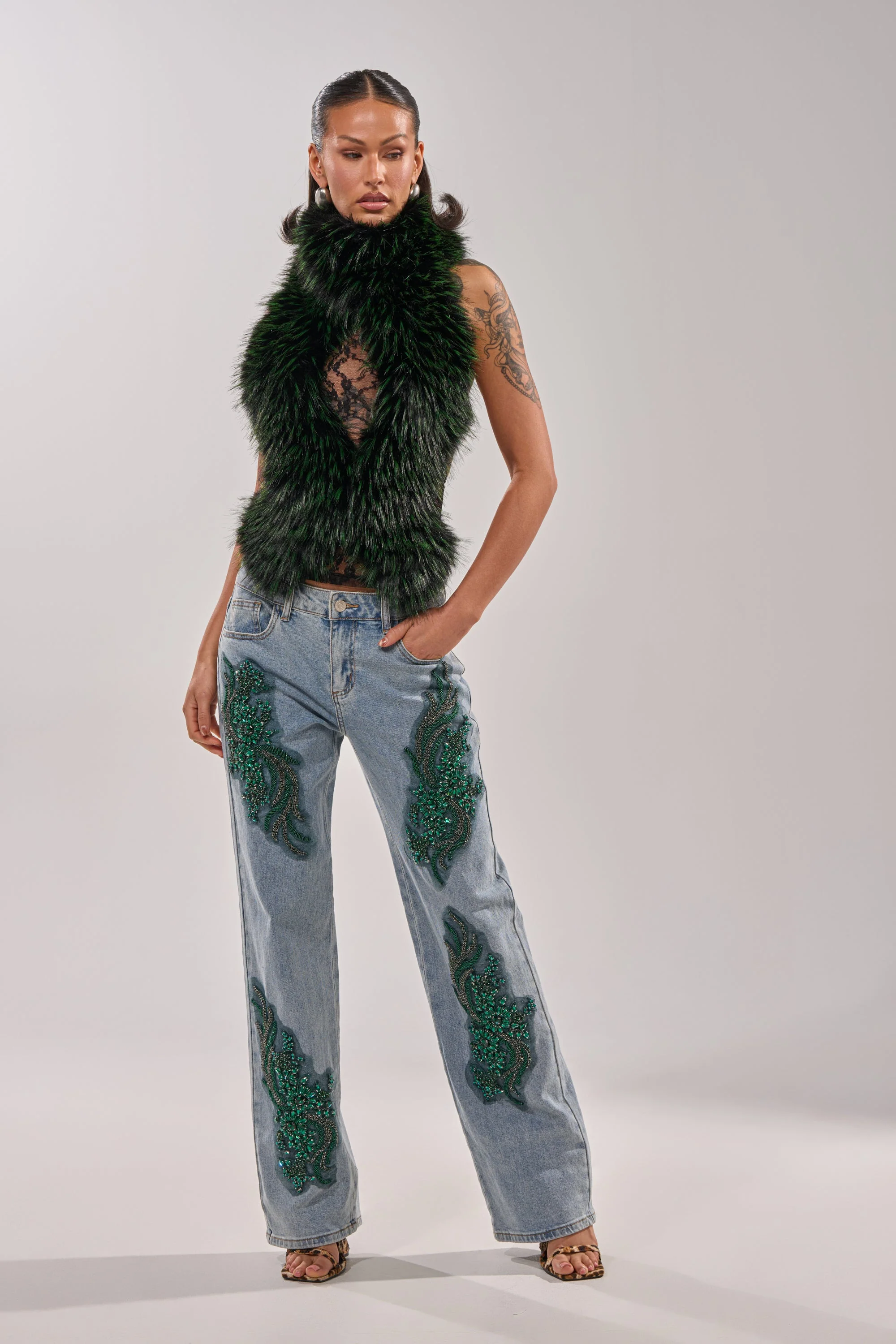 BILLIONAIRE BELLE RHINESTONE JEANS - Image 6