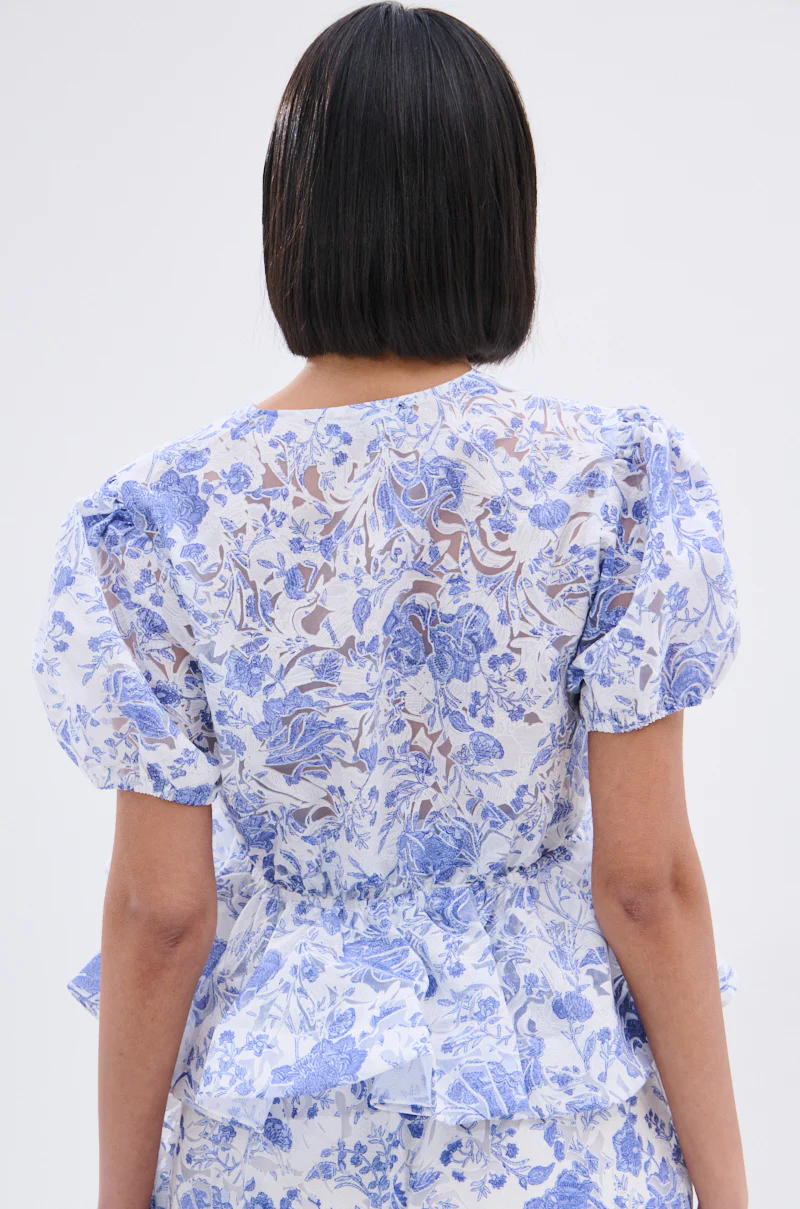 BINKEY FLORAL TIE FRONT BLOUSE - Image 5