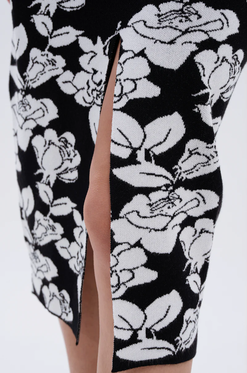 BLACK ROSE PETAL MIDI SKIRT - Image 7