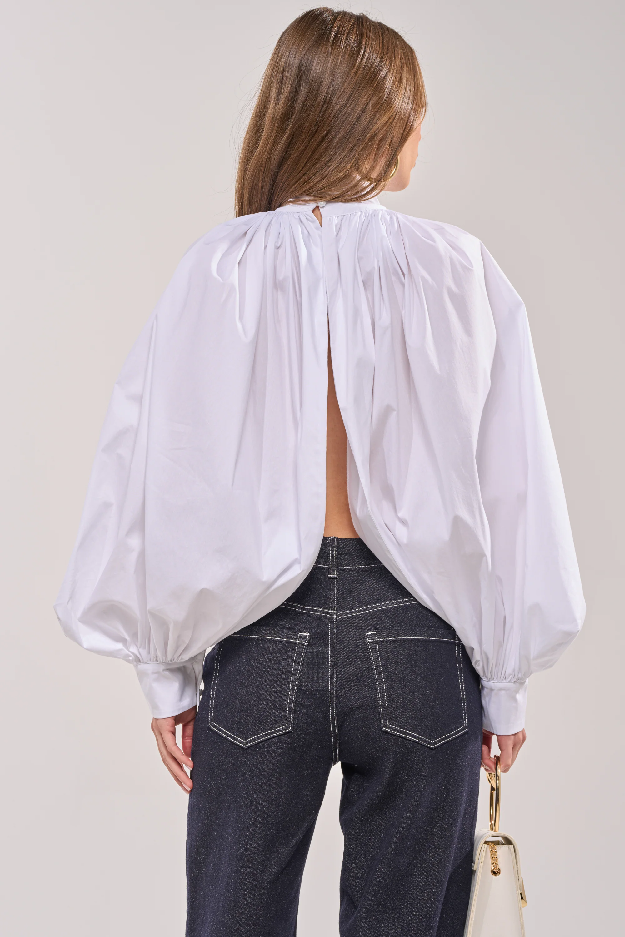 BLACK TIE AFFAIR BLOUSE IN WHITE - Image 5