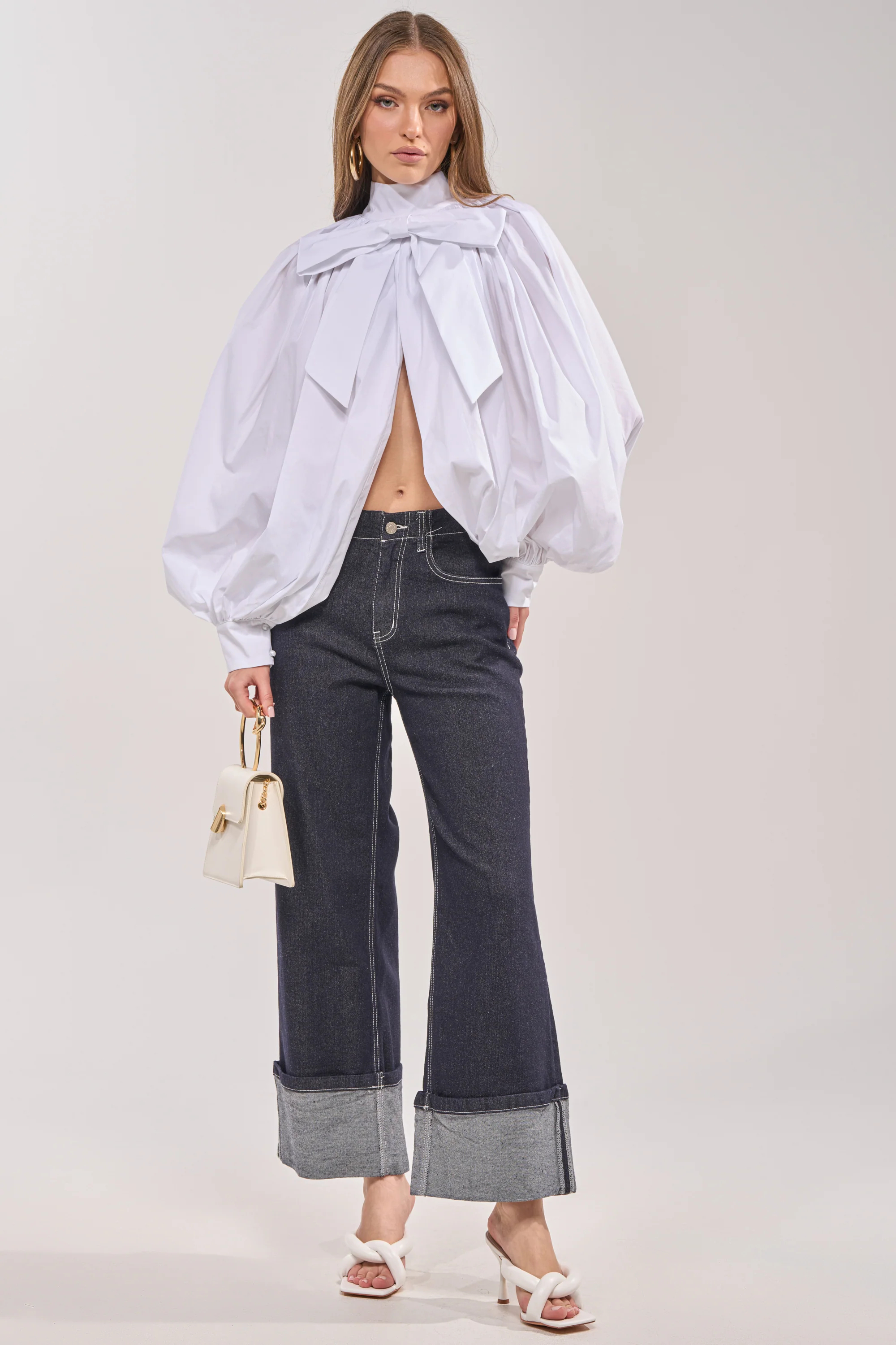 BLACK TIE AFFAIR BLOUSE IN WHITE - Image 6