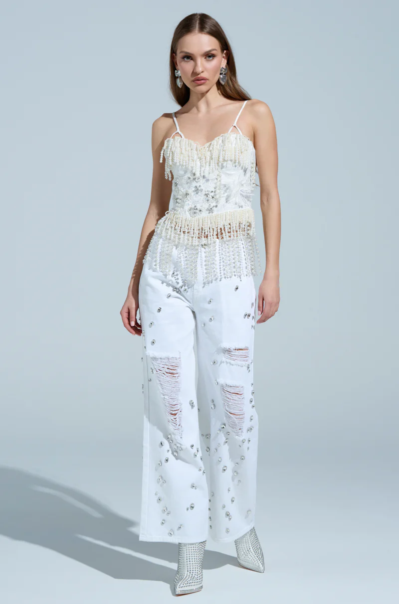 BOLD FRINGE PEARL TOP - Image 6