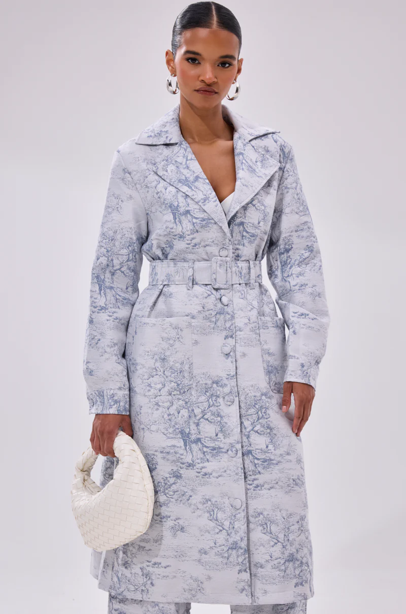 BOOKED N BUSY JACQUARD TRENCH - Image 4