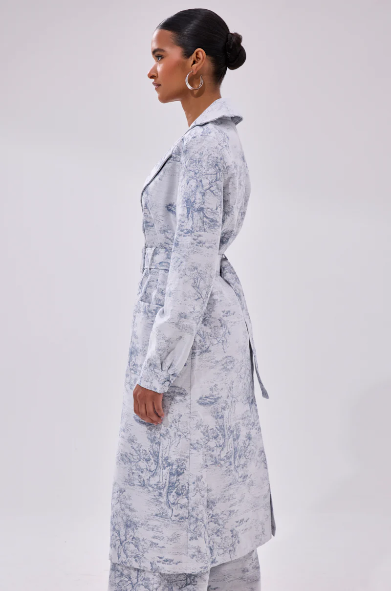 BOOKED N BUSY JACQUARD TRENCH - Image 5