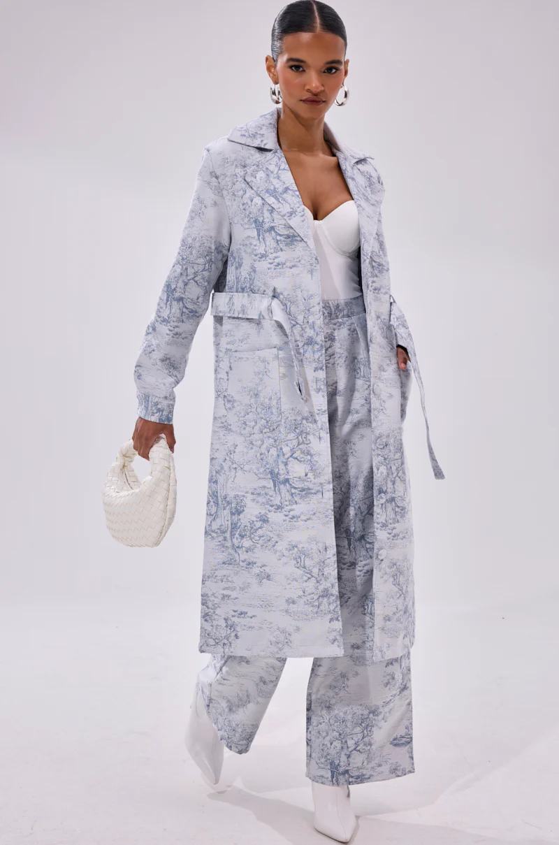 BOOKED N BUSY JACQUARD TRENCH - Image 7