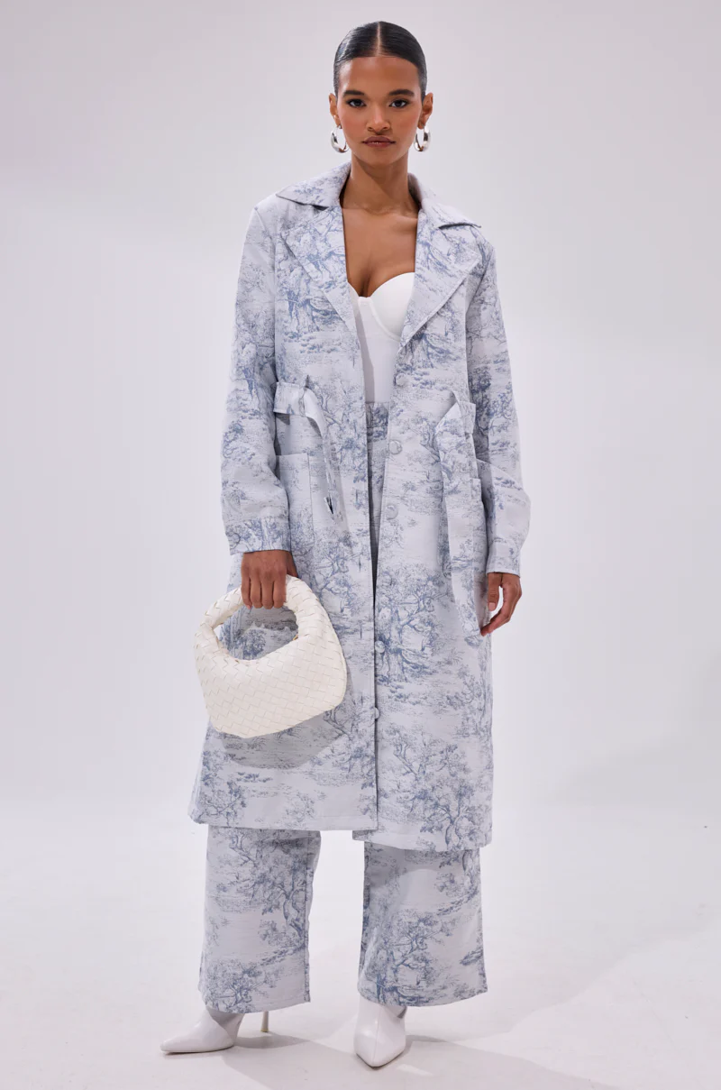 BOOKED N BUSY JACQUARD TRENCH - Image 8