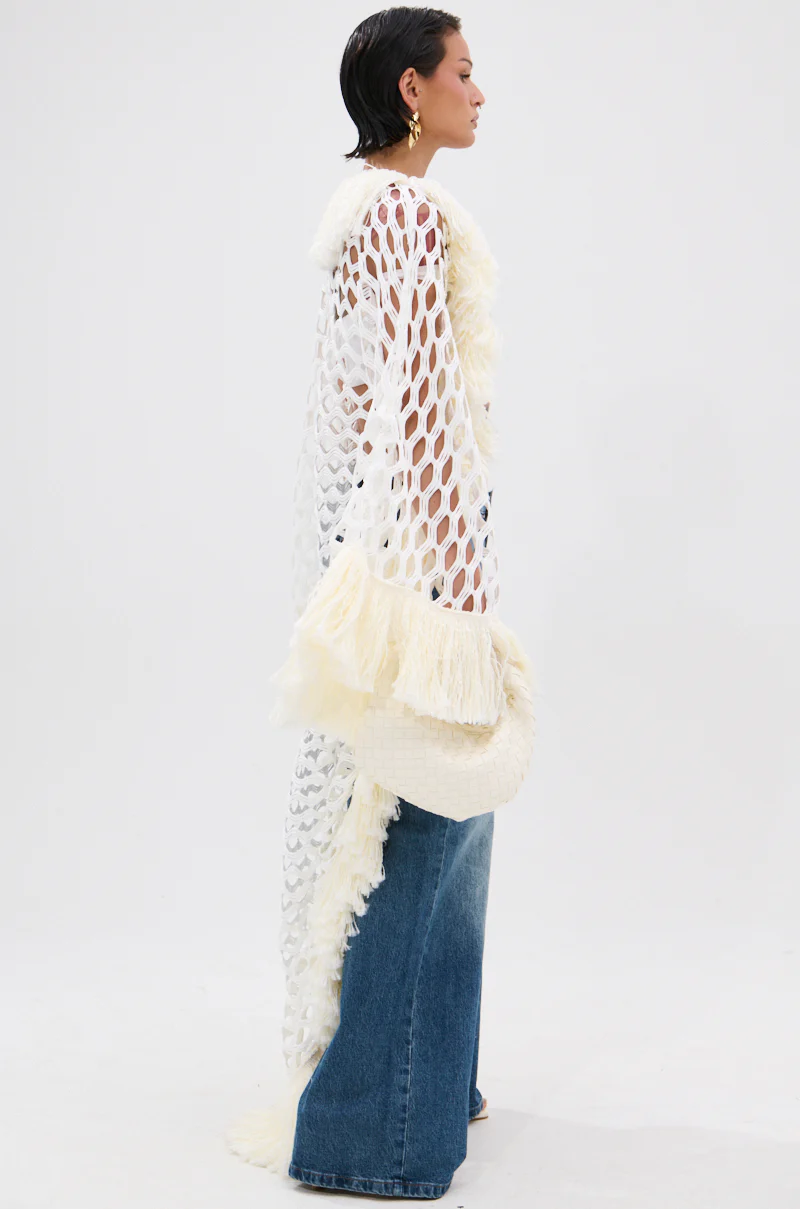 BORN LIKE THIS FRINGE DETAIL LONG CARDIGAN - Image 7