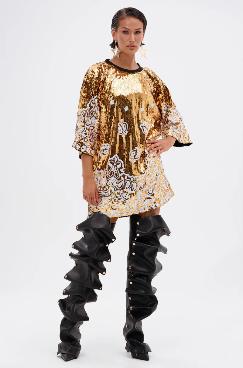 BOUJEE BANDANA SEQUIN MINI DRESS - Image 7
