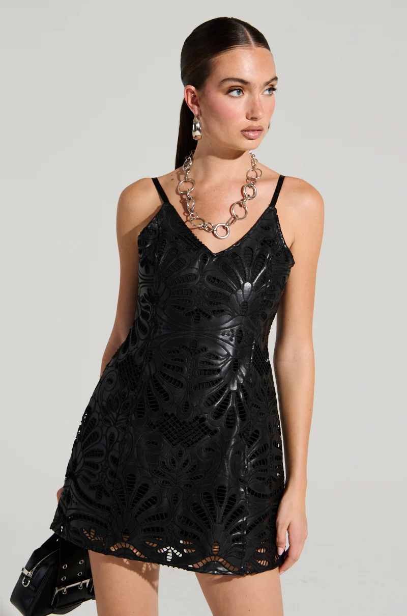 BOUNDLESS LEATHER MINI DRESS - Image 3