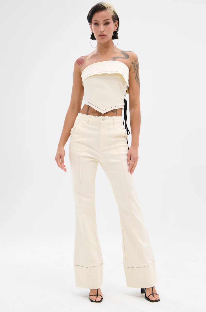 BREAK MY LOVE LINEN TUBE TOP - Image 8