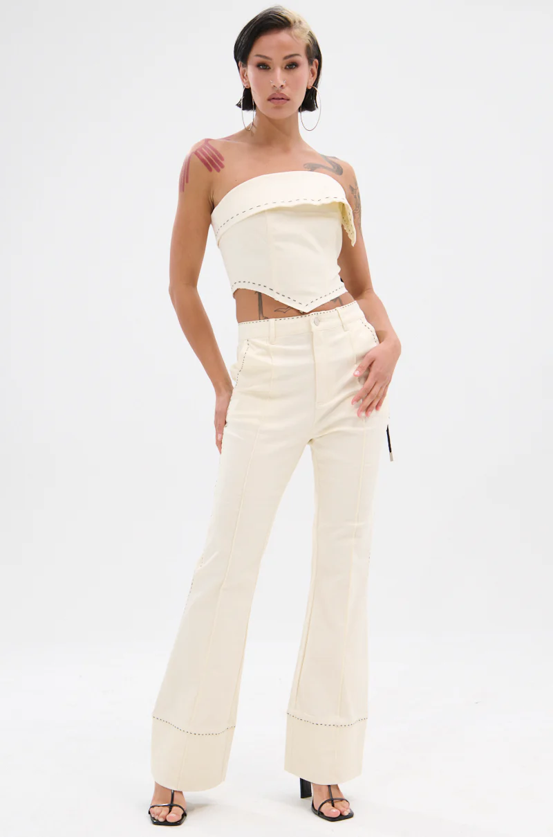 BREAK MY LOVE LINEN TUBE TOP - Image 9