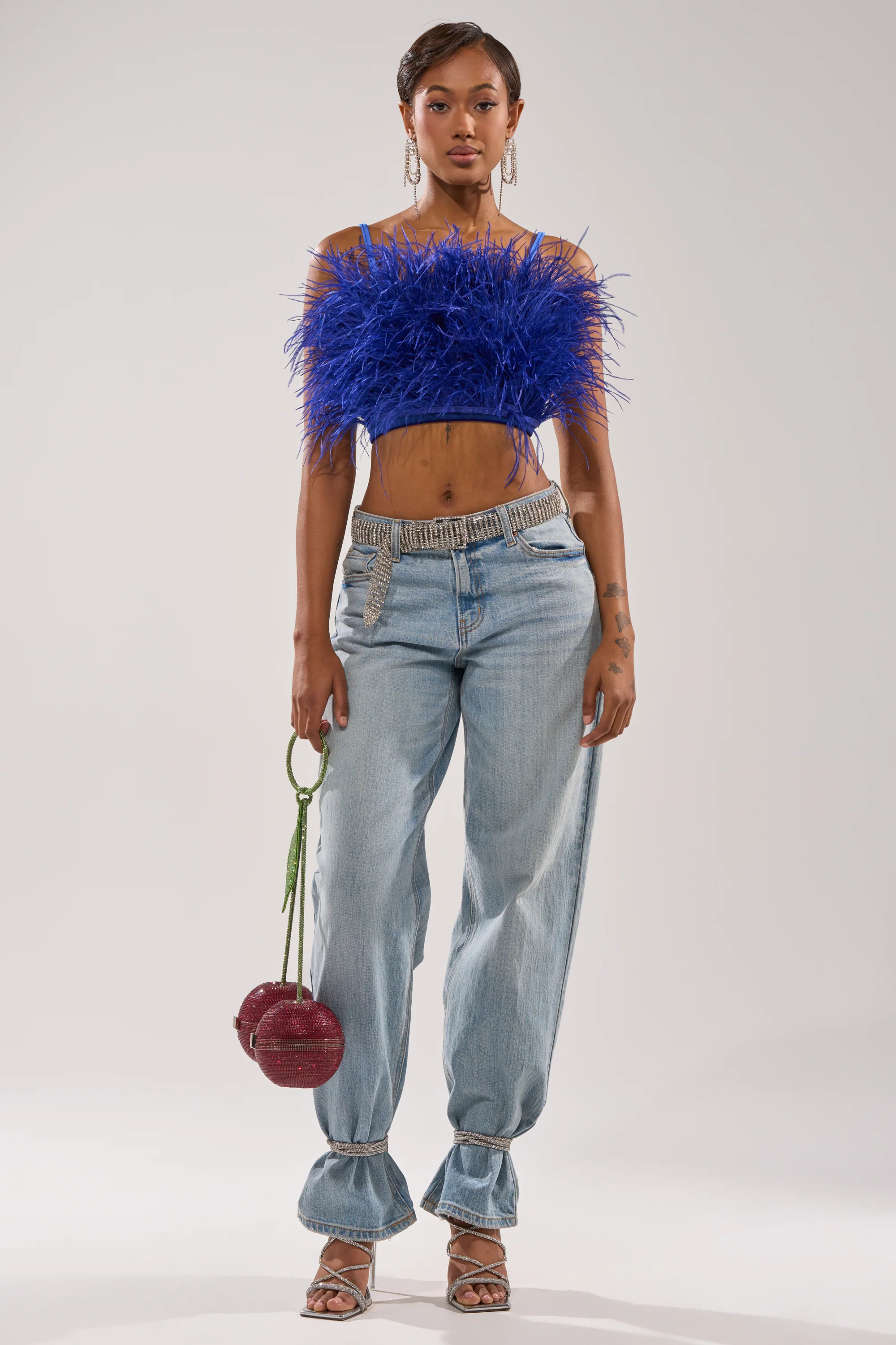 BRIGHT LIGHTS FEATHER TOP - Image 6