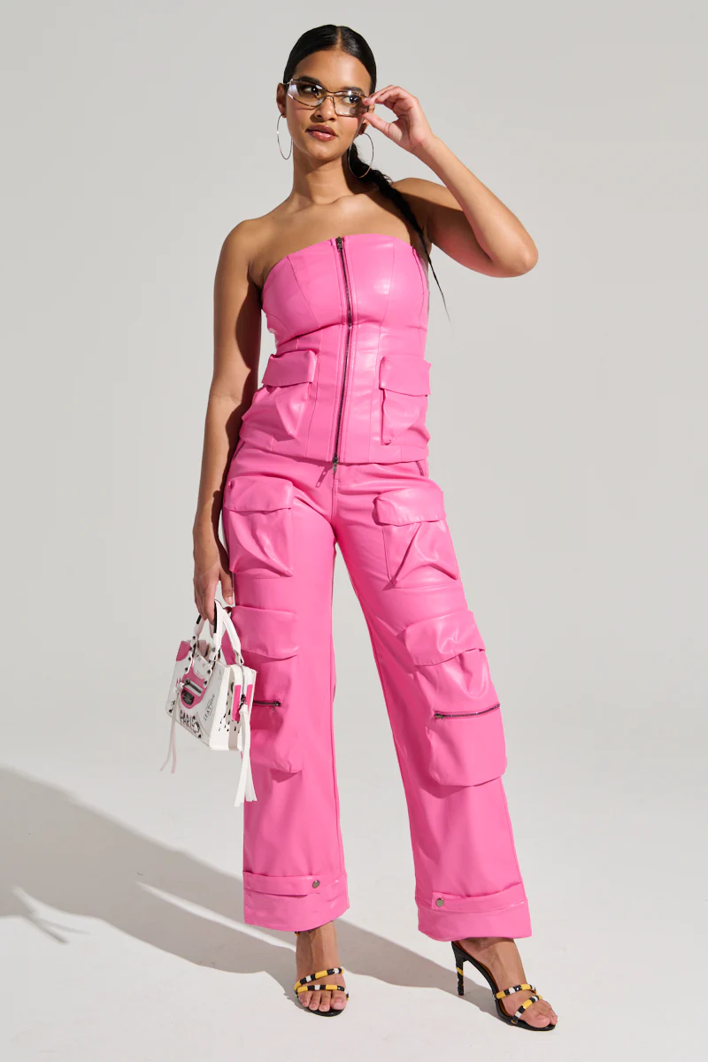BUBBLEGUM SHORTY CORSET TOP IN PINK - Image 12
