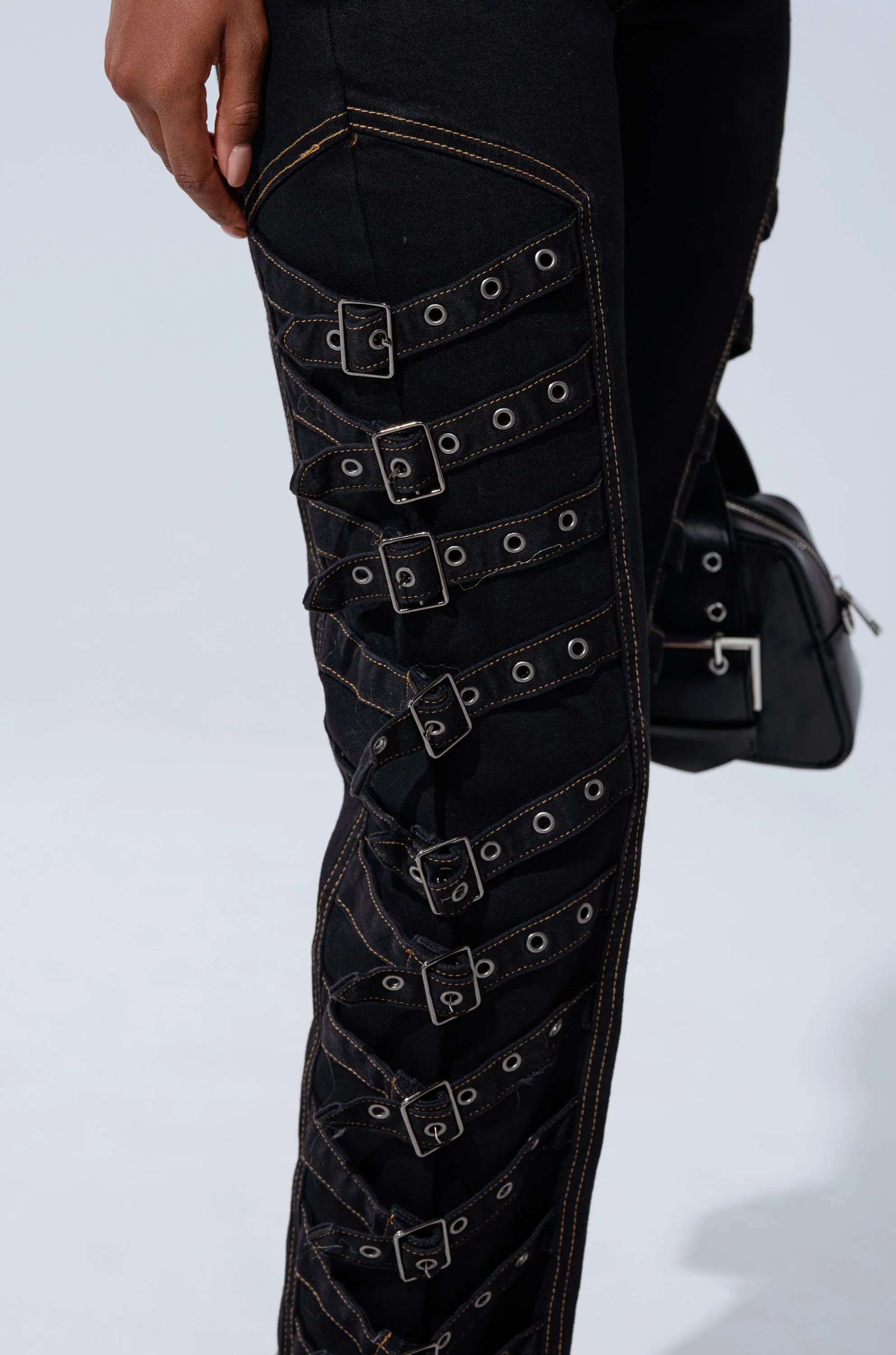 BUCKLE UP SKINNY DENIM PANT - Image 8