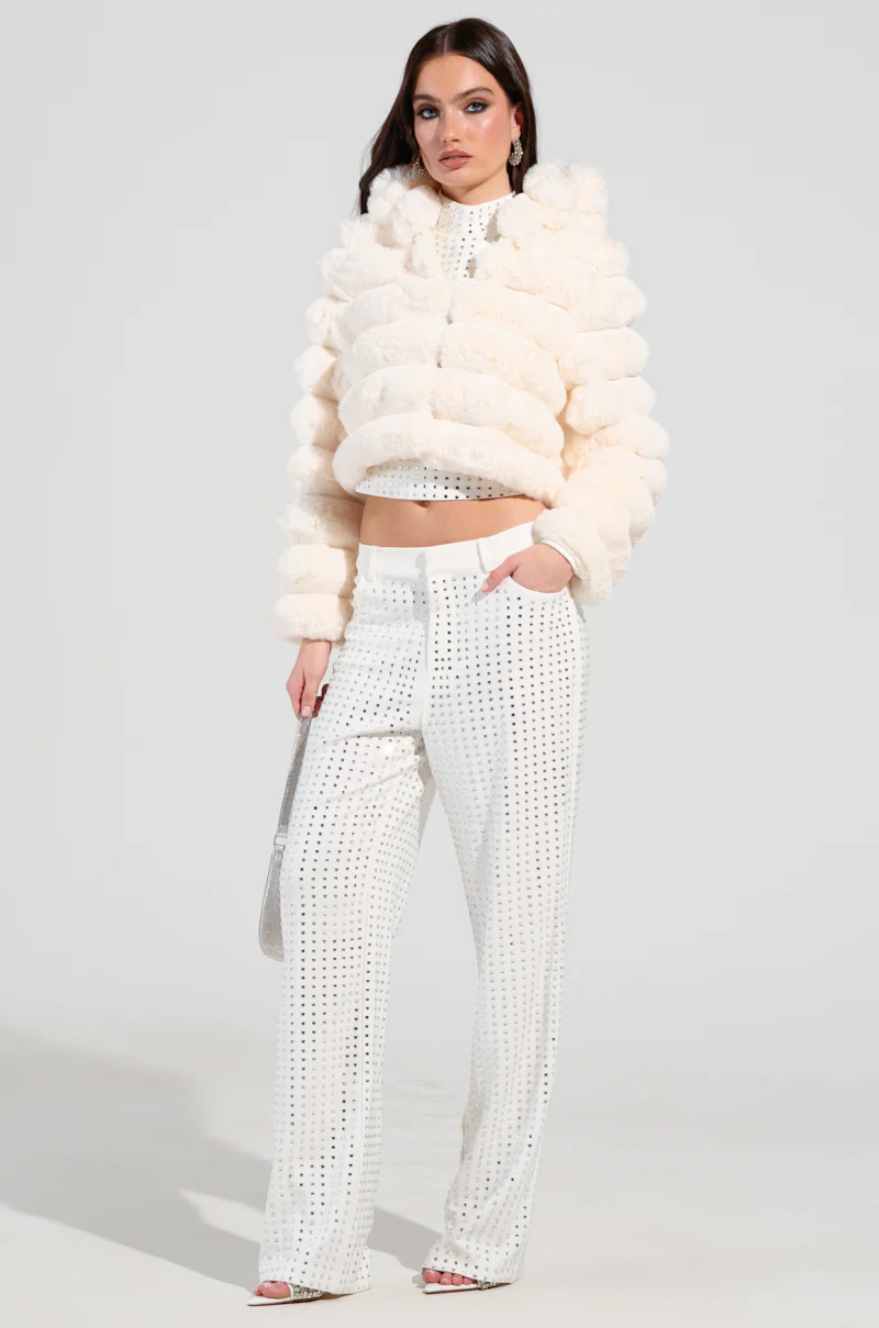 BUNNY CROPPED FAUX FUR COAT - Image 6