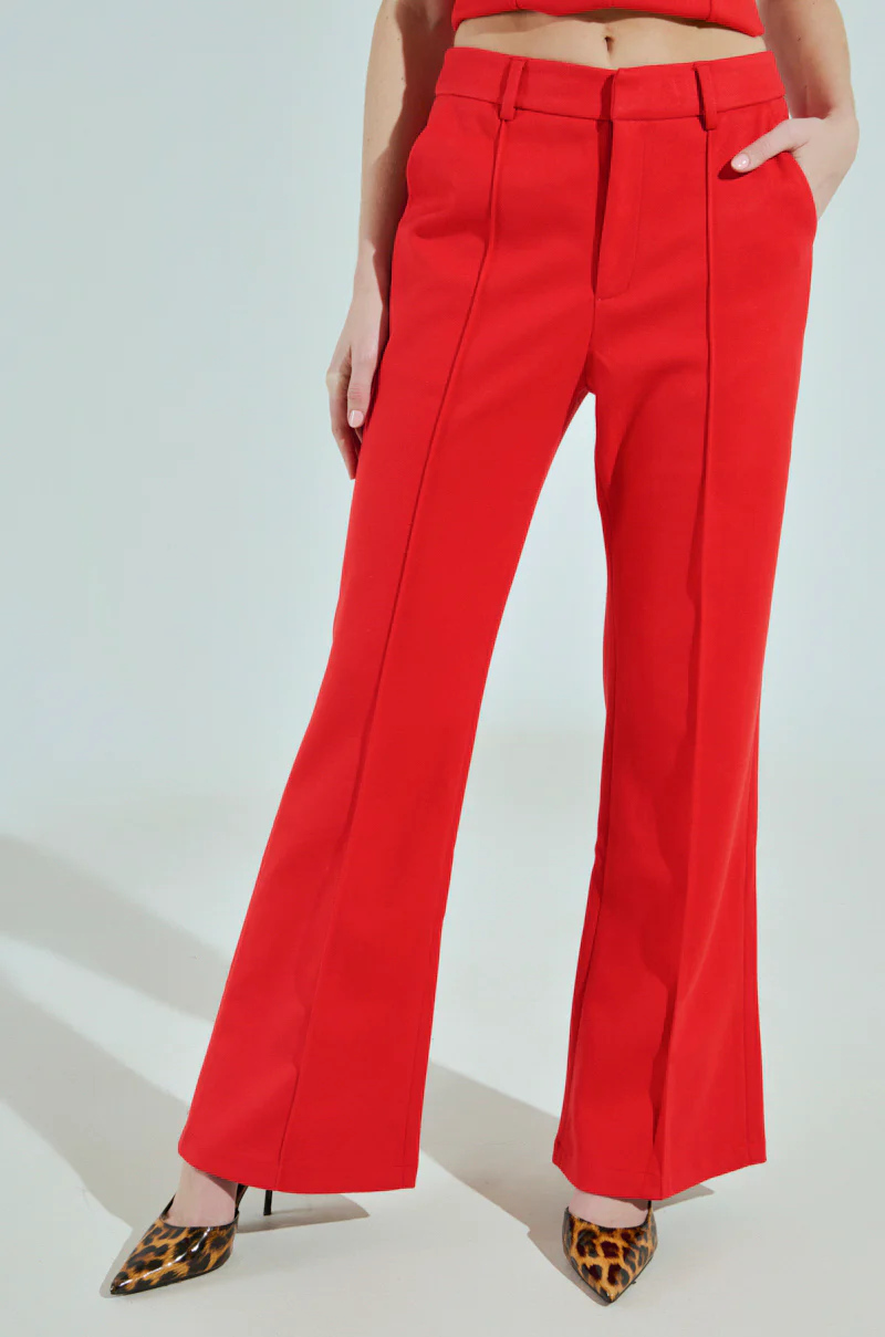 BUSINESS CASUAL TROUSER IN RED - Image 3