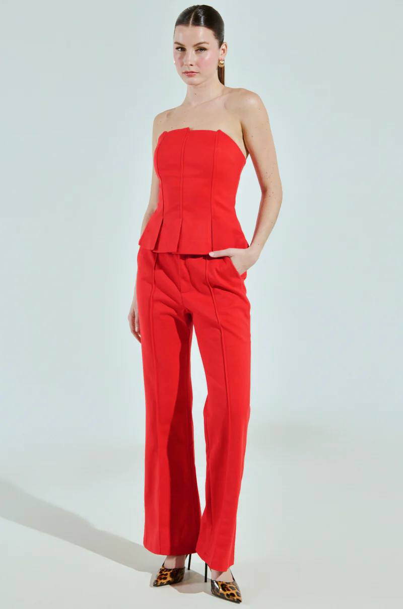 BUSINESS CASUAL TROUSER IN RED - Image 7