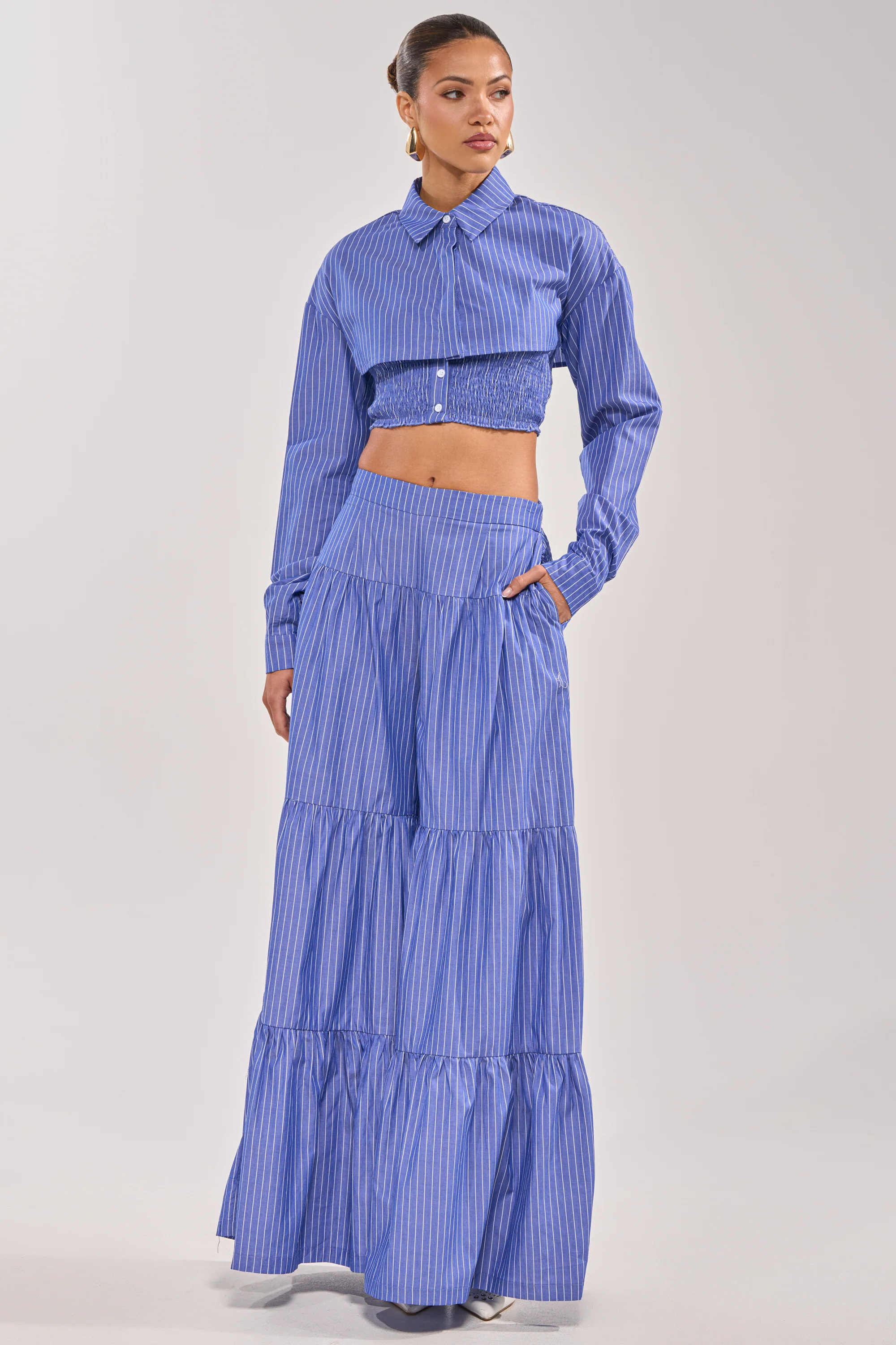 BUSINESS ONLY STRIPE PALAZZO PANT - Image 6