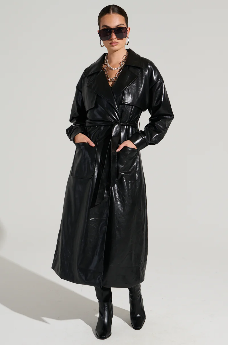 BUTTER LUXE FAUX LEATHER TRENCH - Image 2