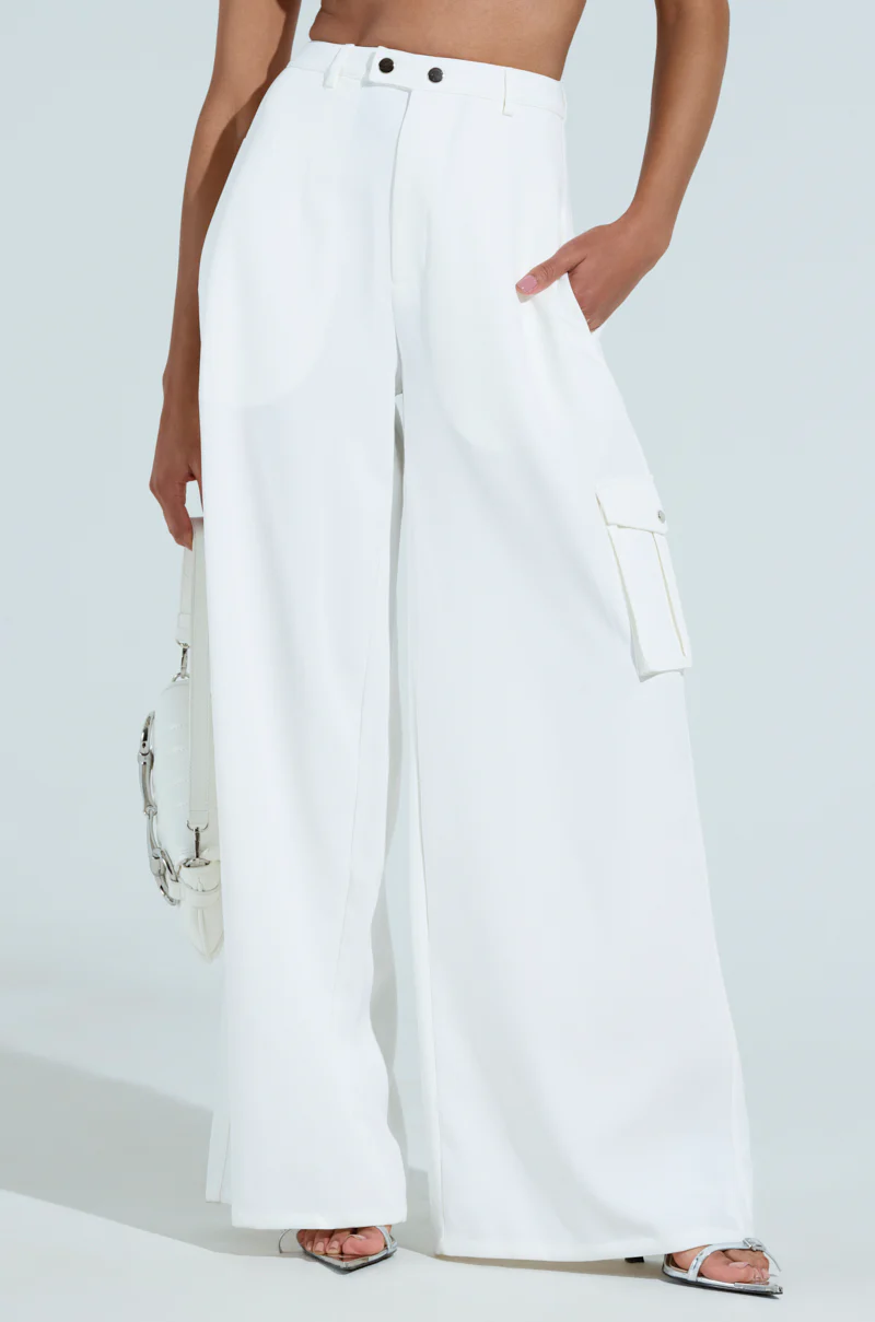 BUTTERCUP CARGO TROUSER IN WHITE - Image 3