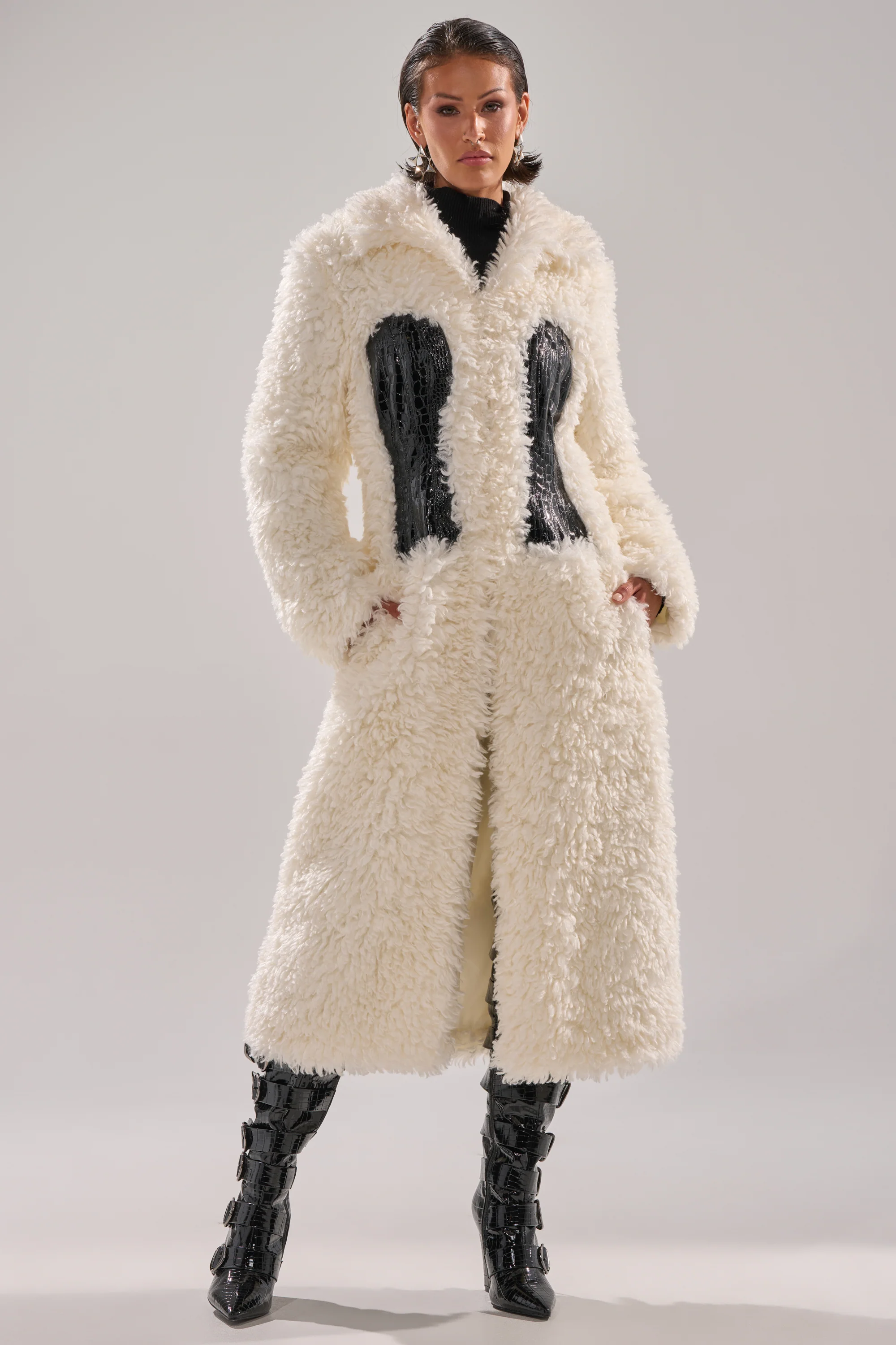 BUY ME ROSES CORSETED FUR COAT - Image 6