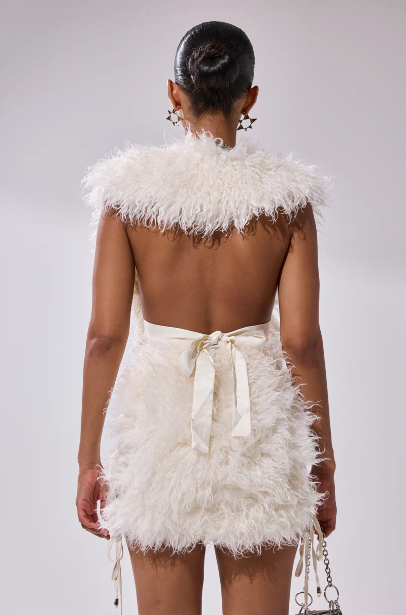 CALL ME CRAZY FUR MINI DRESS - Image 6