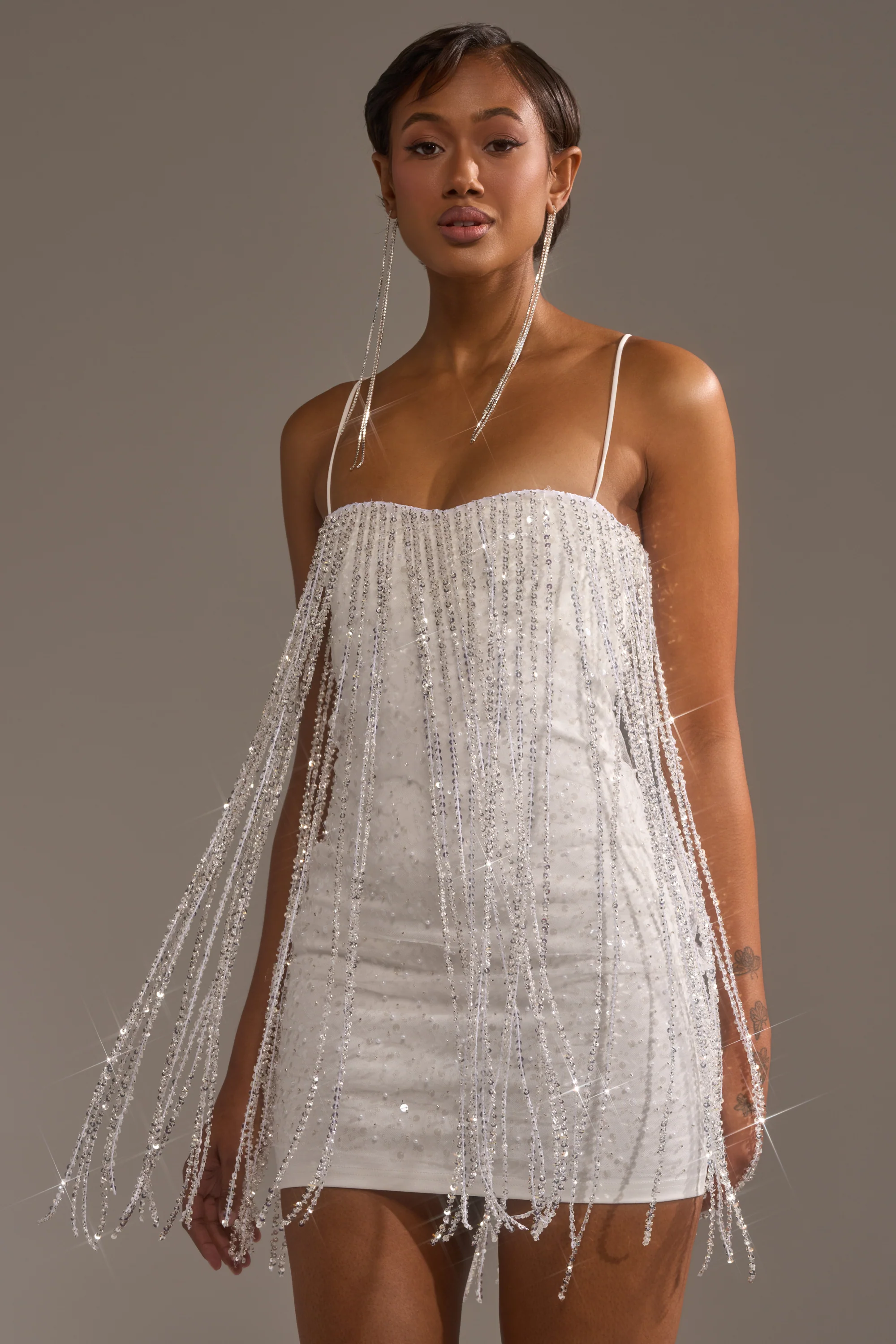 CAME THRU DRIPPIN' FRINGE MINI DRESS - Image 4