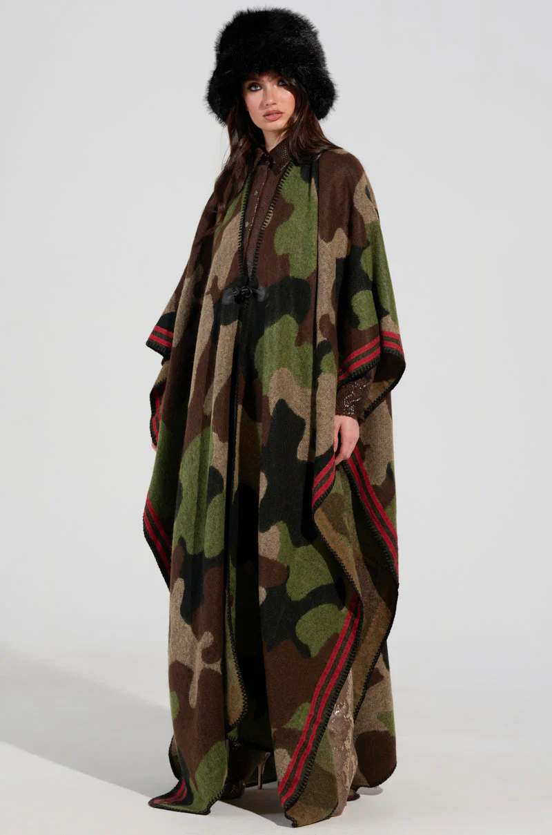 CAMO NIGHTS MAXI PONCHO - Image 10
