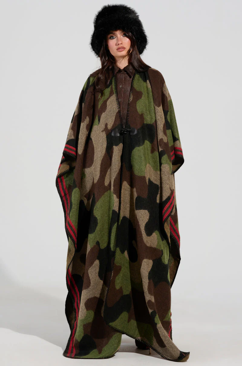 CAMO NIGHTS MAXI PONCHO - Image 11