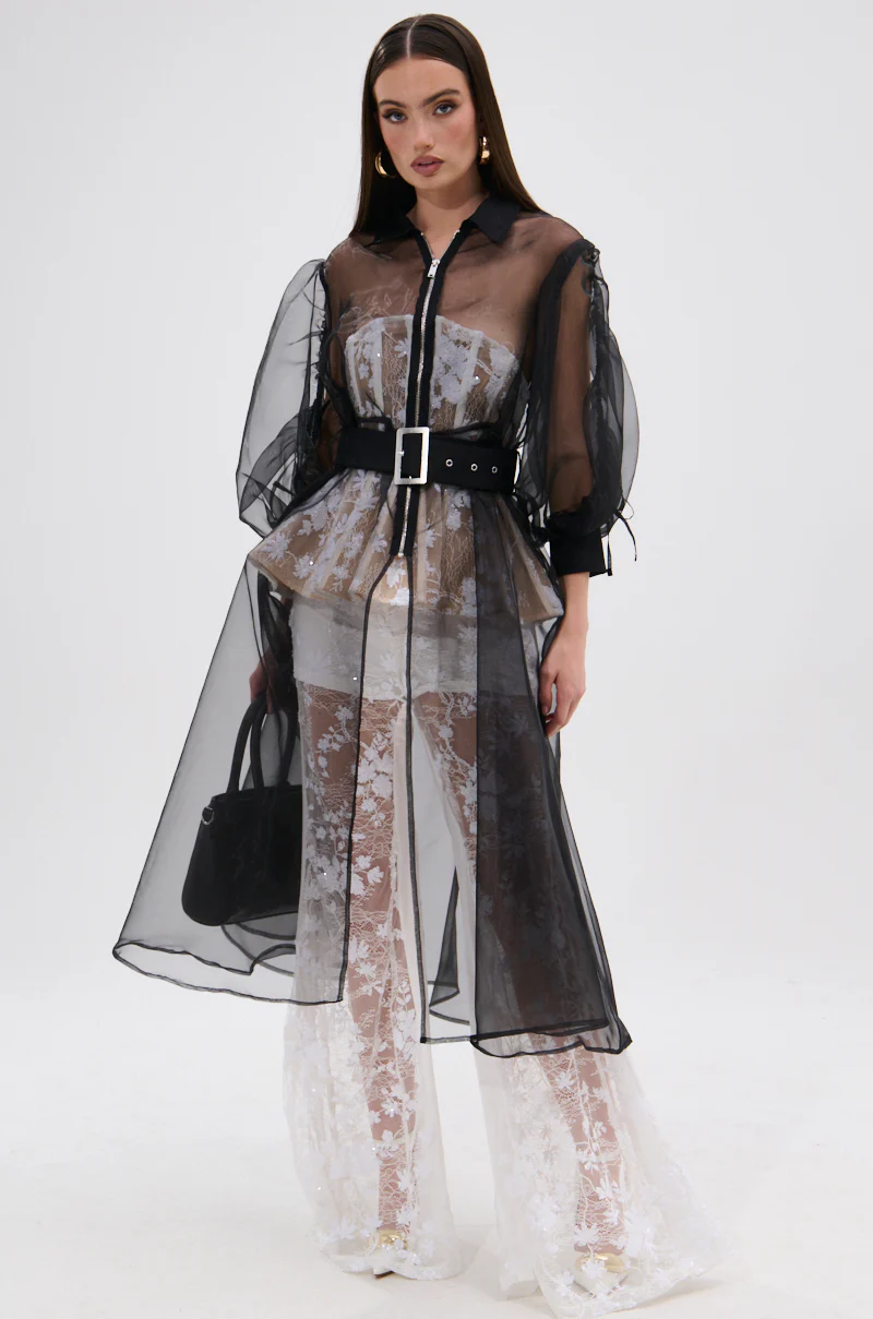 CAN I KICK IT ORGANZA TRENCH - Image 5