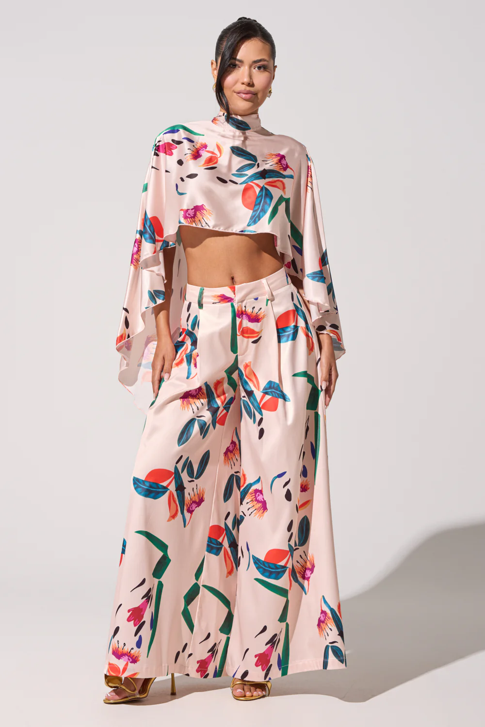 CANDY RAIN SATIN WIDE LEG PANT - Image 7