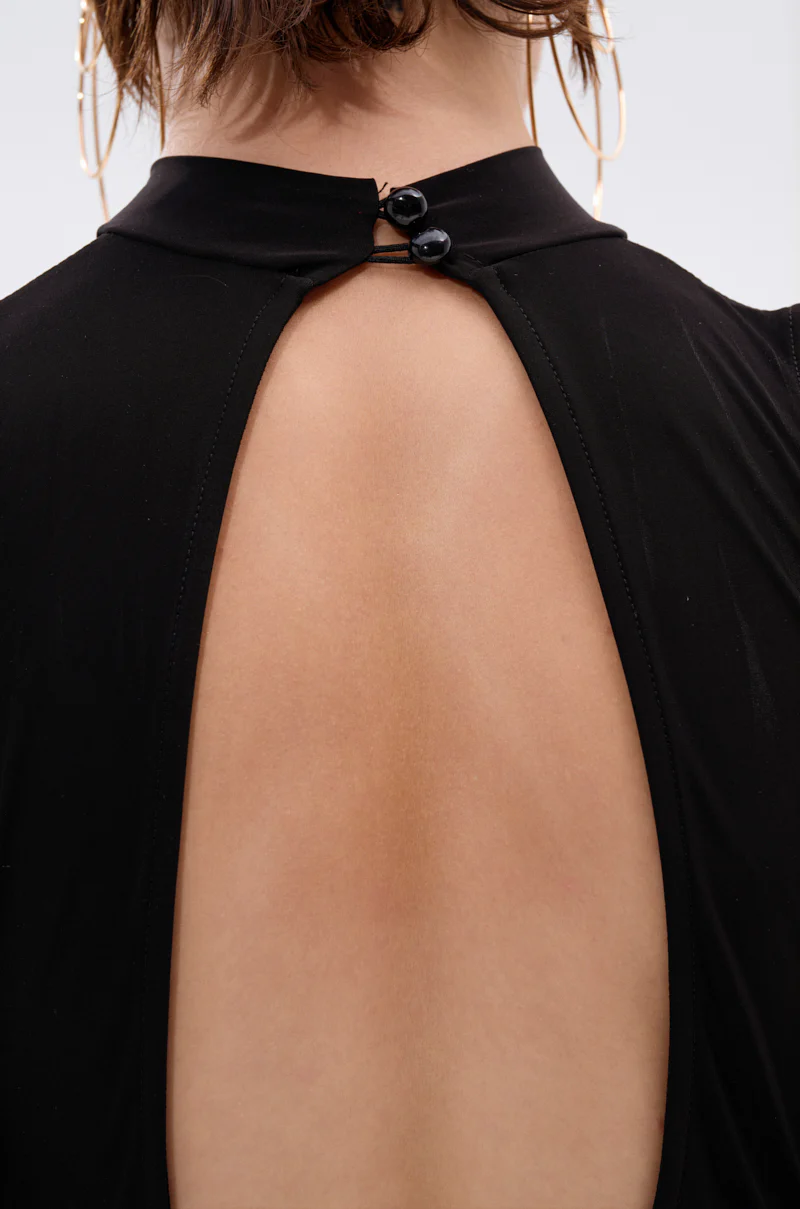 CAN'T REACH ME PLUNGING MINI DRESS WITH HARDWARE - Image 8