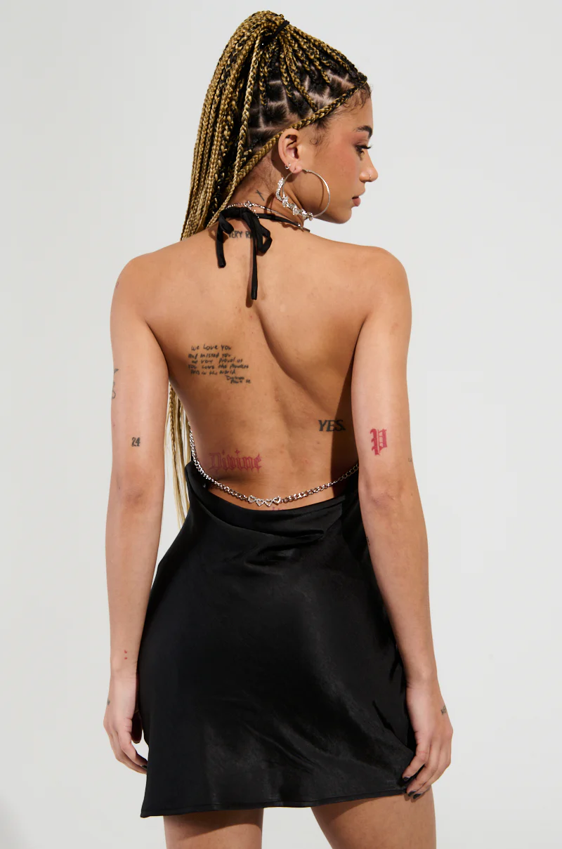 CANT REACH ME SLINKY MINI DRESS - Image 4