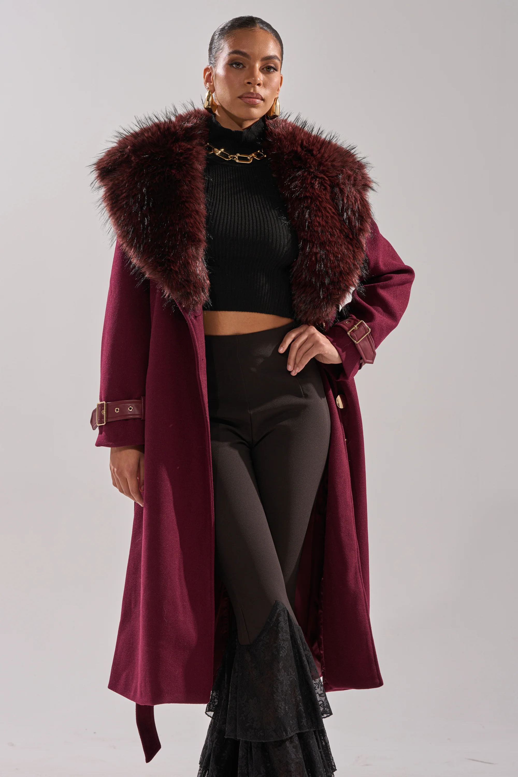 CATALINA FUR COLLAR TRENCH - Image 5