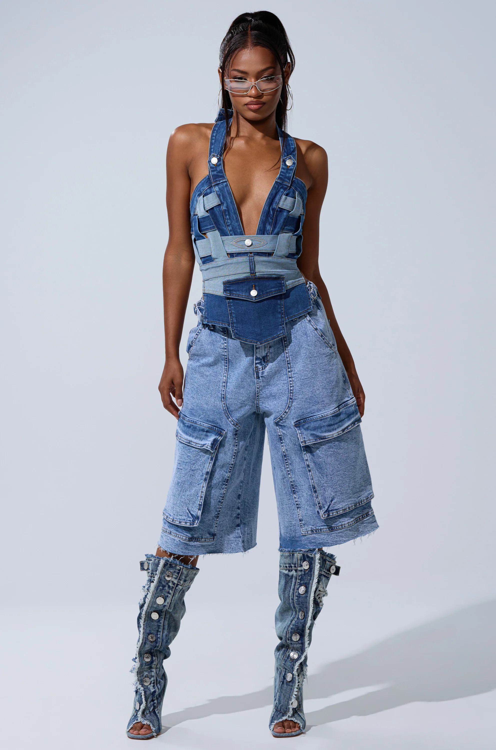 CATCH ME ABSTRACT DENIM CORSET - Image 6