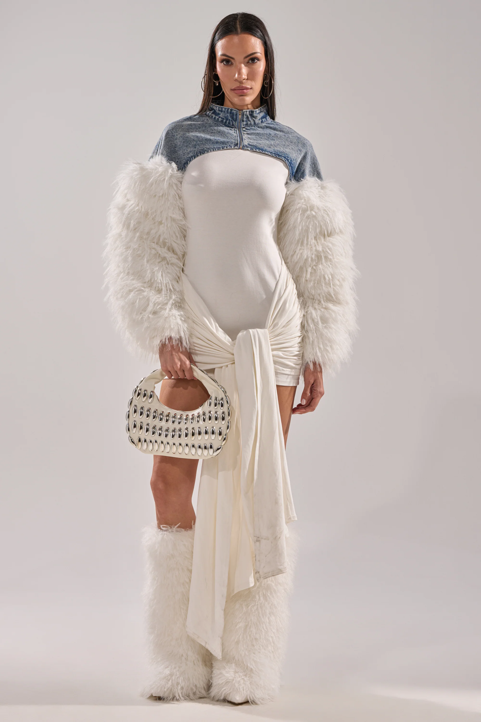 CELESTE FUR SLEEVE BOLERO - Image 7