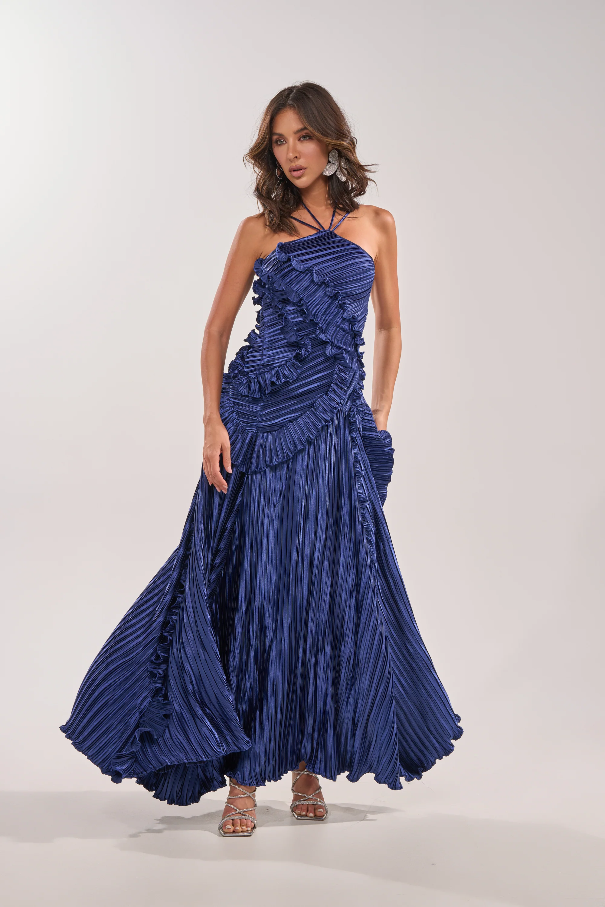 CELESTE RUFFLE MIDI DRESS - Image 6