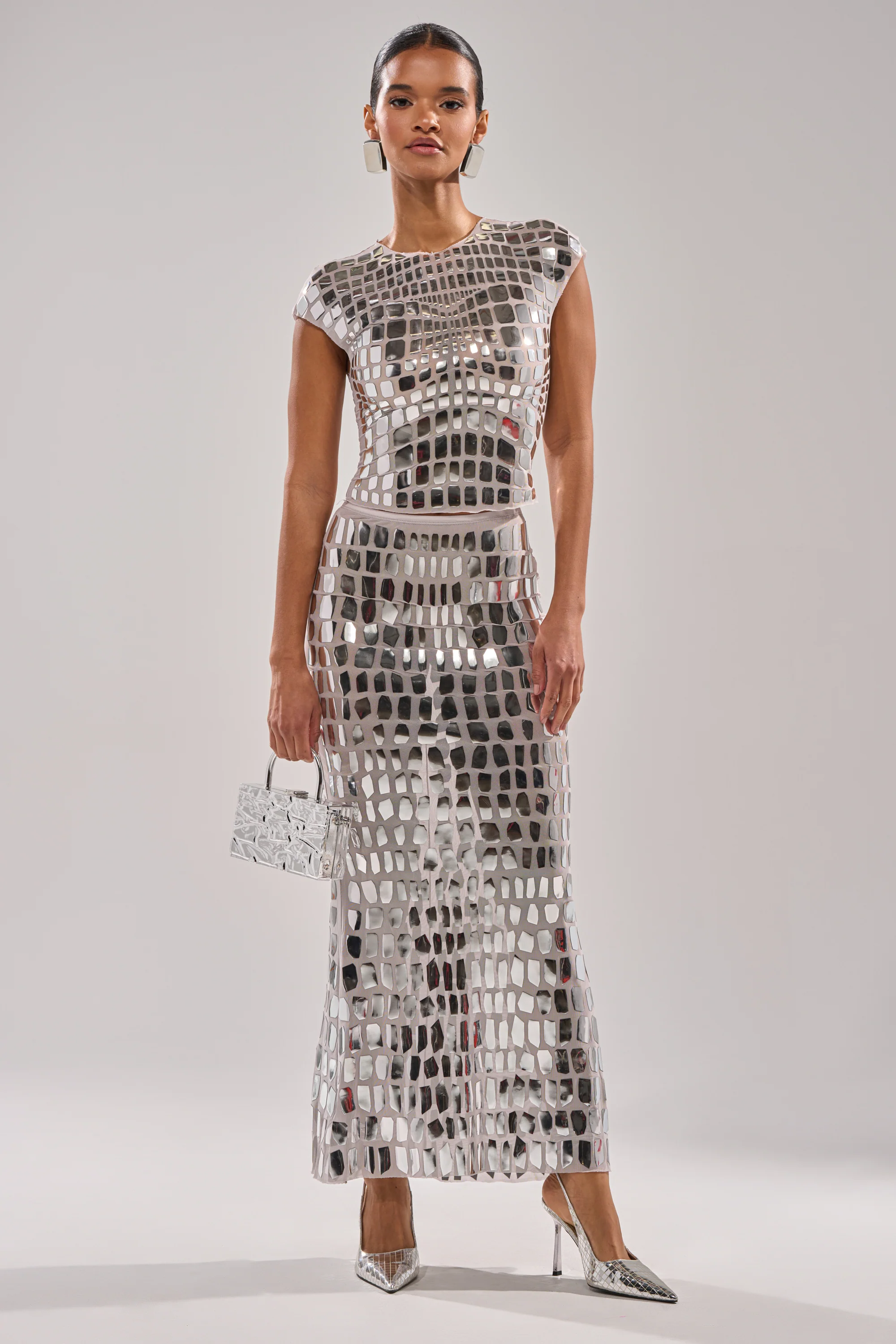 CHAMPAGNE POPPIN MAXI SKIRT