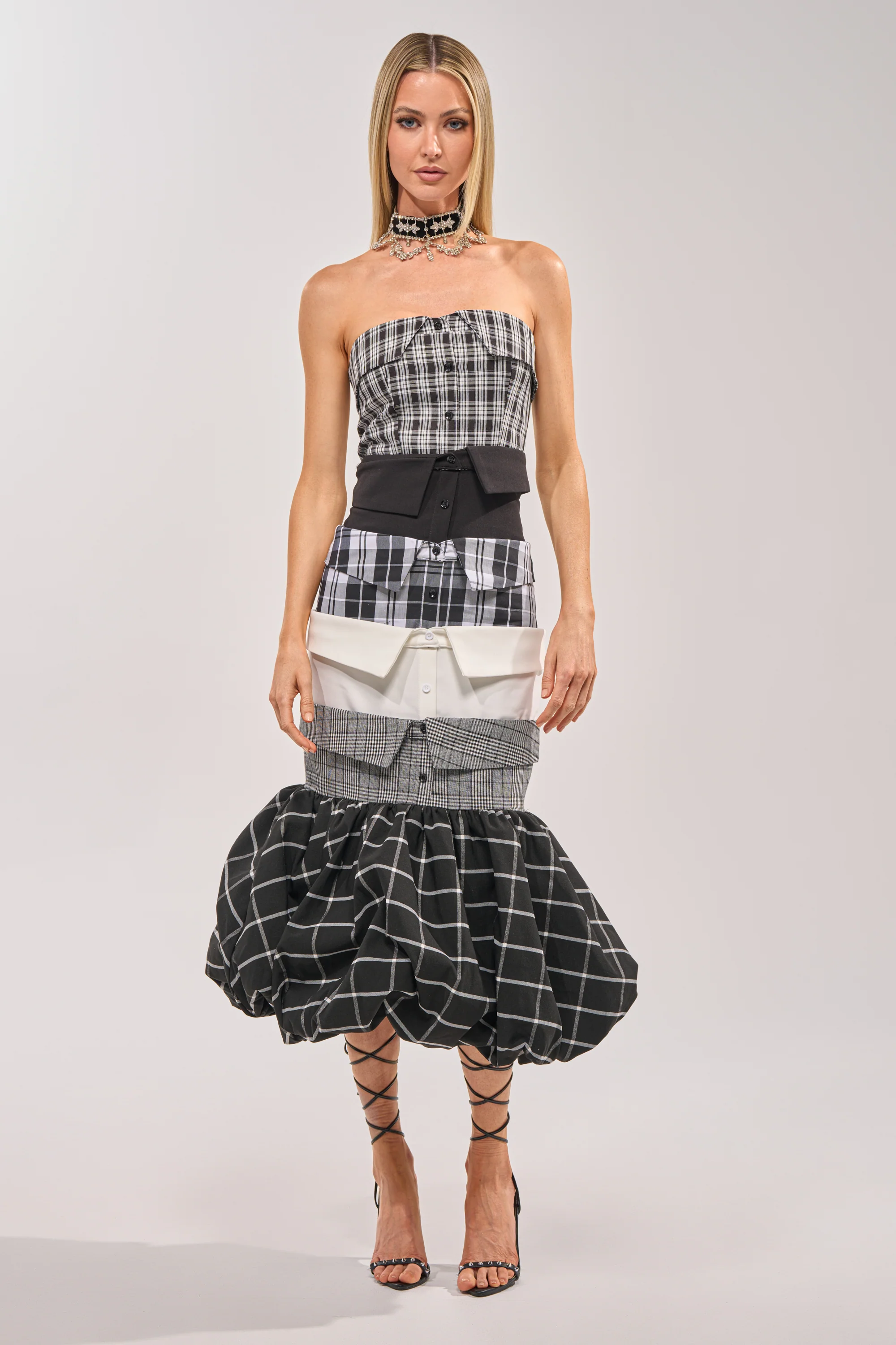 CHANGING IT UP PLAID MIDI DRESS - Image 2
