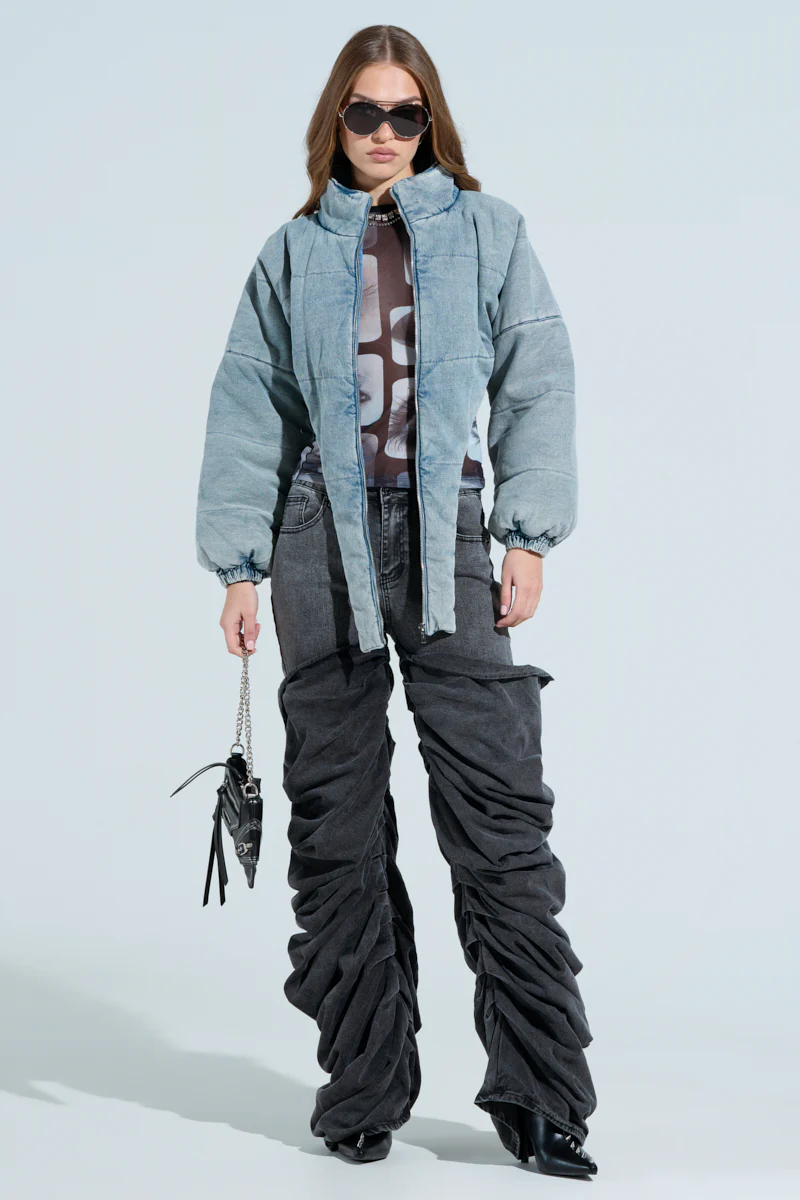 CHARLI CROPPED DENIM PUFFER - Image 7