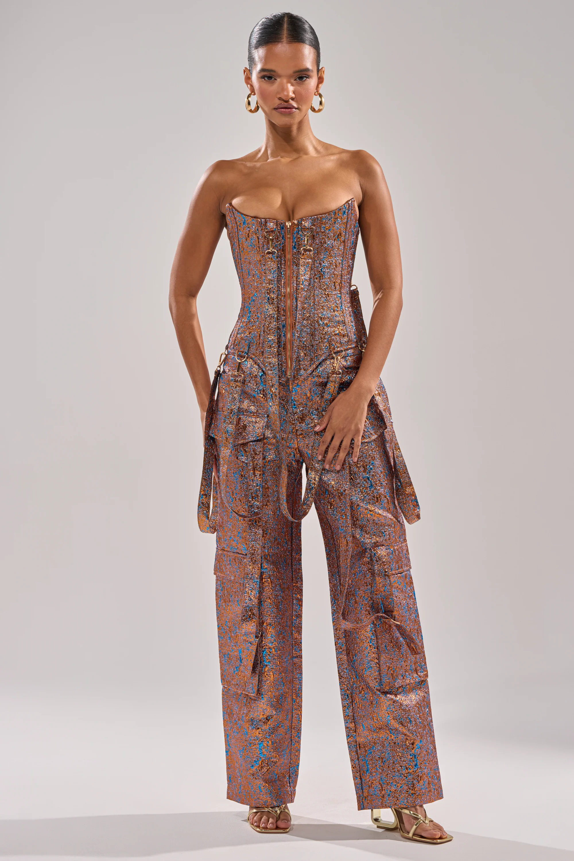 CHECK IT OUT BROCADE BRONZE CORSET - Image 10