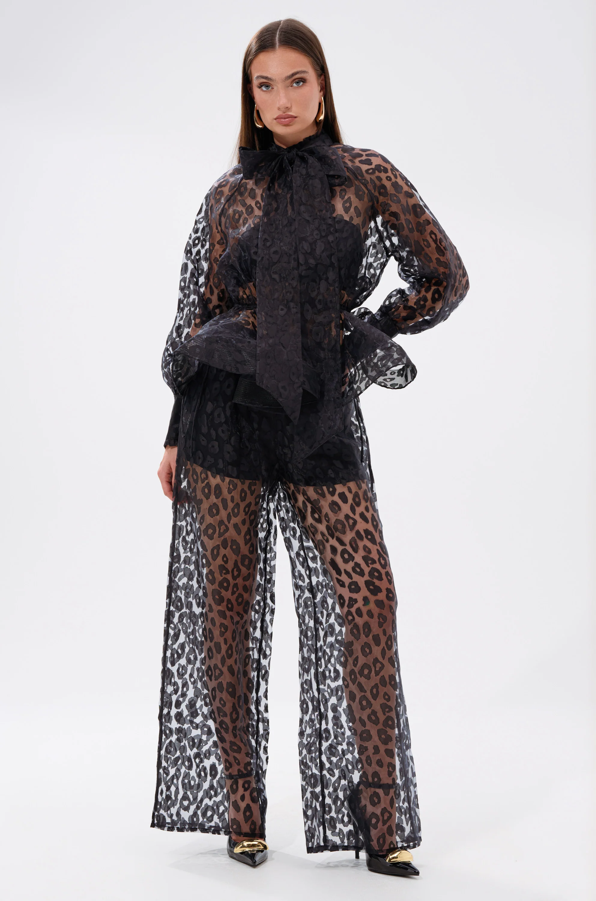 CHEETAH SISTA TIE FRONT BLOUSE - Image 10