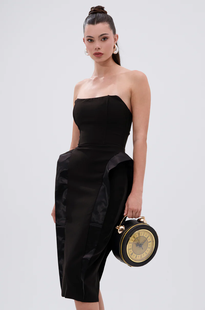 CHIC AND SOPHISTICATED STRUCTURED MIDI DRESS
