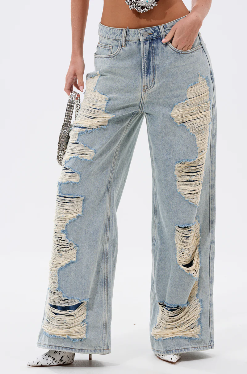 CHILL WITH ME DISTRESSED DENIM - Image 2