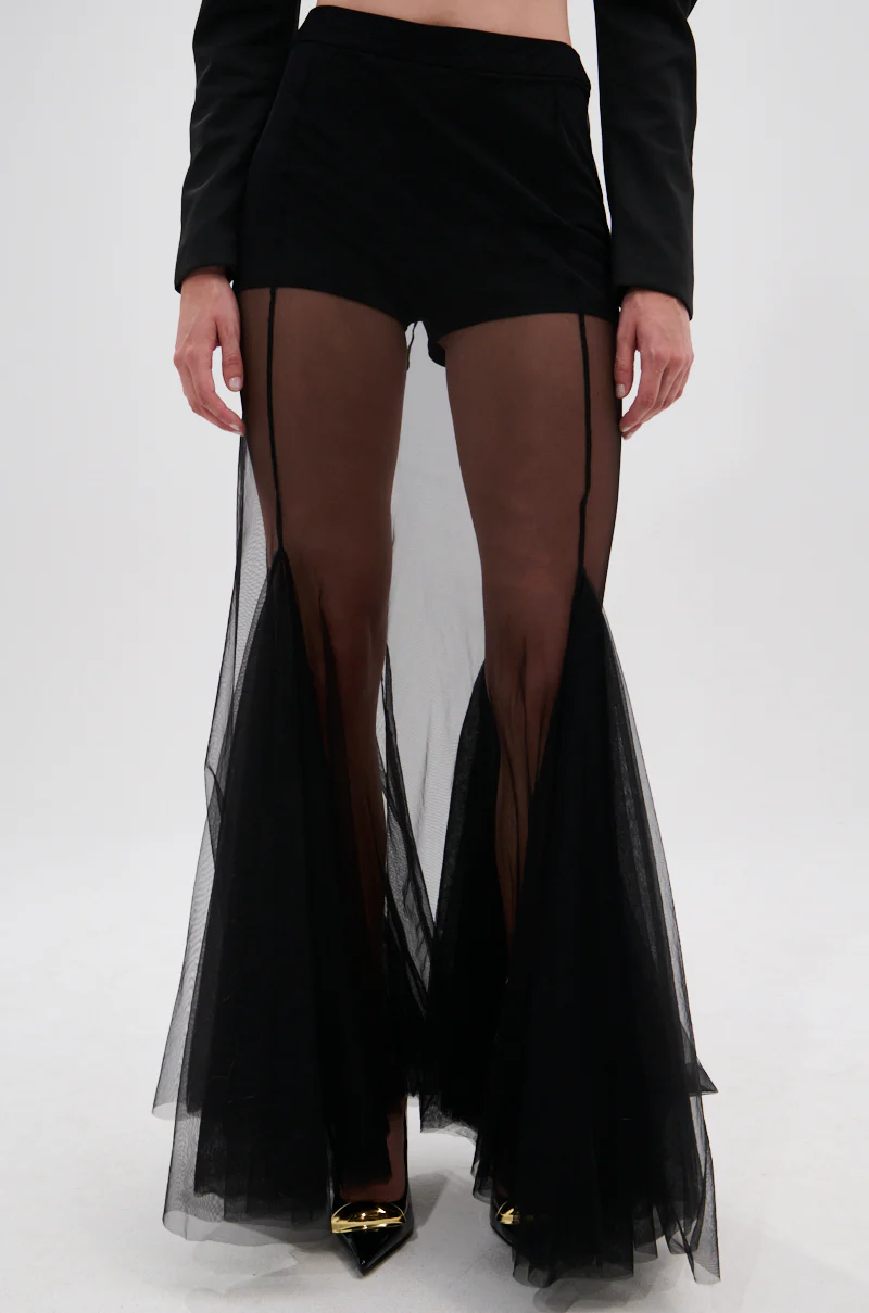 CHLOE MESH FLARE MAXI SKIRT - Image 3